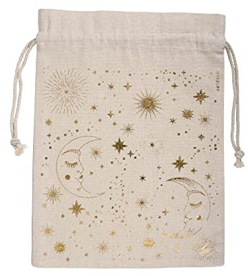 ARTEBENE Geschenktüte Geschenktasche Geschenksack Geschenkverpackung Weihnachten Baumwolle Mond