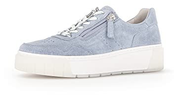 Gabor Damen Low-Top Sneaker, Frauen Halbschuhe,Wechselfußbett,Komfortable Mehrweite (H),Freizeitschuhe,Turnschuhe,Lagune,38.5 EU / 5.5 UK