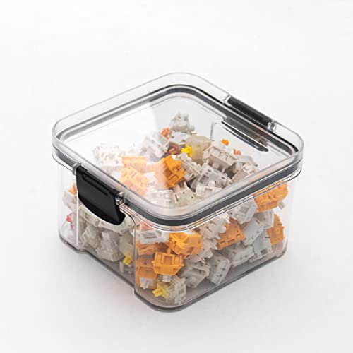 Switch Storage Can Mechanical Keyboard Keycap Switches Storage Box Transparent Plastic Sealed (460ml) (460ml)