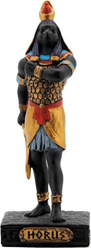 GreekCretanShop Horus: Egyptian God, Resin & Hand Painted Bronze Finish Miniature 8.8cm / 3.5'