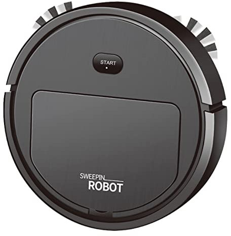 LUXTE Automatic Robot Vacuum Cleaner - Rechargeable Household Robot Vacuum Cleaner, Smart Sweeping Mopping Robot Cleaning Machine for Carpet Hardwood Tile Floor (Black) (WEU-9237GF)