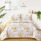 Gelbe botanische Steppdecke Set King ES15AC080459K3U-O