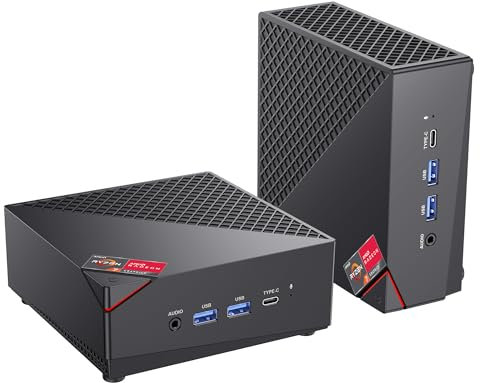 ACEMAGICIAN AM06Pro Mini PC, AMD Ryzen 7 5700U (8C/16T, fino a 4.3 GHz), 32GB DDR4 da 512GB SSD con Triplo Display 4K | Type-C | Dual Ethernet | WiFi 6 | BT 5.2