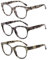 Vecien Lesebrille 3 Packung Presbyopie Blaulichtfilter Brille Groß Rahmen (1.5 Dioptrien)