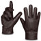 Harssidanzar Herren Lederhandschuhe Lammfell Touchscreen Handschuhe Fell gefüttert Winter Warm Fahren Lederhandschuhe SM043EU,Braun, Größe L