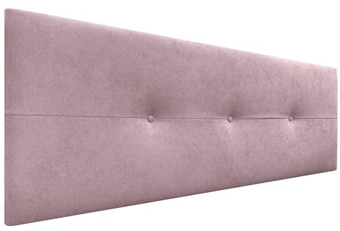 DHOME Tête de lit en Similicuir ou en Tissu AQUALINE Pro Haute qualité d'ameublement Gamme DE Couleurs Nouvelles Tête de lit Deluxe (Tissu Rose, 135x50cm (Lits 120/135/140))