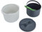 Olla Arrocera para Microondas de 2 Litros, Material PP de Grado Alimenticio, Arrocera para Microondas con Tapa de Cuchara de Arroz, Colador, Olla para Cocinar Al, Apta para