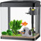 Craftsboys 15L Glas-Aquarium mit Filter und LED-Licht, Rechteckig, Schwarz, für Fische, Modern, Innenbereich