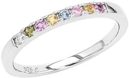 s.Oliver Ring 925 Sterling Silber Damen Ringe, mit Zirkonia synth., Silber, Kommt in Schmuck Geschenk Box, 2037842