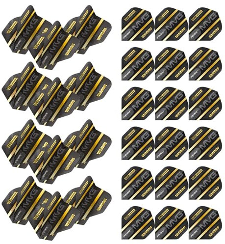 WINMAU Prism Delta Michael van Gerwen MvG Trilogy Extra Thick Dart Flights, 10 Sets pro Packung (30 Dart-Flights insgesamt)