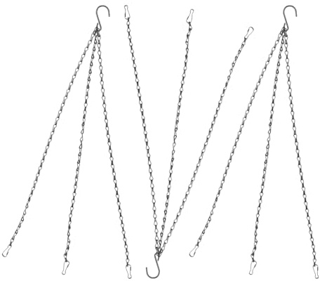 GroveEss 3PCS Heavy Duty Hanging Basket Chains 20 /50cm Metal Replacement Chain for Basket Bird Feeder Flower pots and Ornaments Hanging
