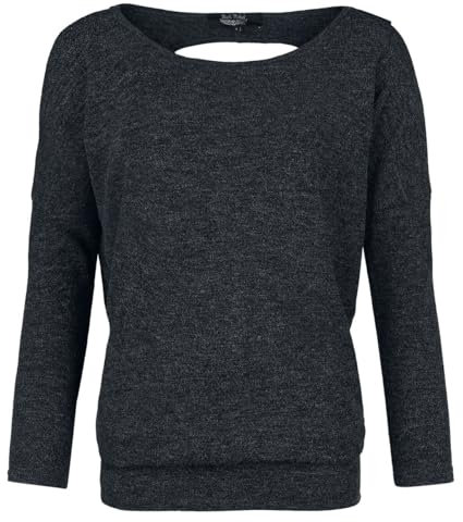 Rock Rebel by EMP Damen schwarzes Langarmshirt in Strickoptik L