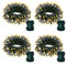 ZAIYW 4 Pack Christmas Battery Fairy Lights, 7M 70 LED String Lights Dark Green Wire with Auto Timer 8 Modes, Christmas Tree Lights for Indoor Outdoor Christmas Party Garden Decor (Warm White)