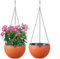 Generisch Blumenampel Hängend, Hängetopf für Pflanzen Hängeampel mit Wasserspeicher Hanging Plant Pot mit Wasserspeicher Rostfrei Ketten Pflanzen Zubehör Hängekorb für Außen Innen Balkone