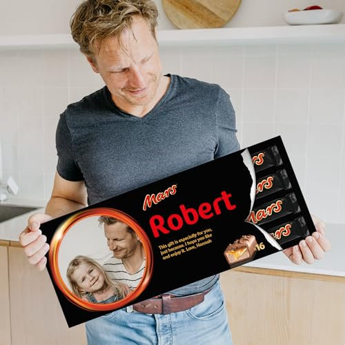 XXL Mars personalisierte Schokoladentafel – Personalisieren Sie Ihre riesige Milchschokolade-Geschenkbox, das perfekte Geschenk für Frauen, Geschenk für Männer (Mega Mars)