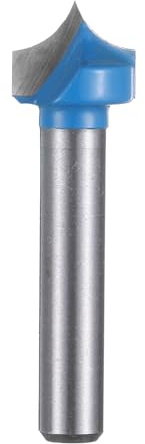 sourcing map Rundfräsen-Bit, 1/4-Zoll-Radius, 1/4-Zoll-Schaft, 1,27 cm Schnittdurchmesser, 2 Rillen, runder CNC-Fräser für 2D- und 3D-Schnitzerei, Holzbearbeitung, Gravurwerkzeug