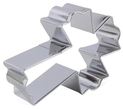 Tiardey Ausstechform mit Kreuz, Keksform mit Kreuz, Edelstahl, ausgefallene Ausstechform mit Kreuz, 6,5 x 8,6 cm