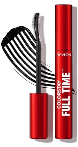 Revlon ColorStay Full Time Mascara, wasserfeste Volumen-Mascara, bröckelt nicht, ultraleichte Formel, hält bis zu 24 Stunden, 411 Blackest Black, 7.5 ml