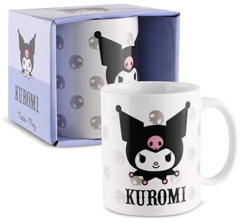 Hello Kitty Tazza 350 ml – Kuromi Classic Design Tazza in ceramica con manico – Design ufficiale Sanrio – Regalo per bambini e fan – Tazza da caffè/tazza