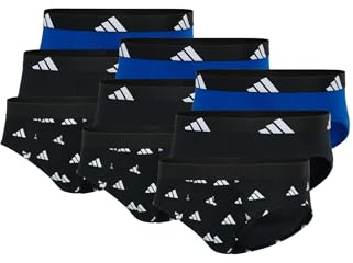 adidas Basic Brief Men Herren Unterhose Slip Unterwäsche 9er Pack, Farbe:Multi, Bekleidungsgröße:M