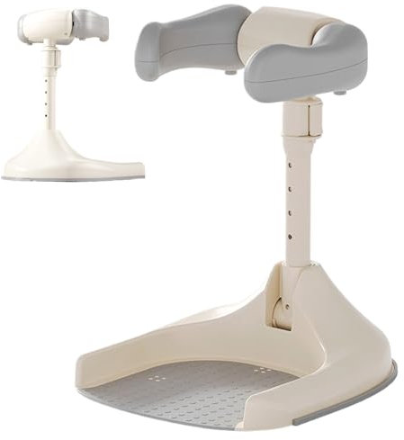 Gupcaqosjw Soporte Ducha Bebé Ajustable Plegable - Soporte Baño Antideslizante Para Niños, Acero Inoxidable Y PP, Asiento Lavado Seguro (39x33.5x44-54cm, 1100g)