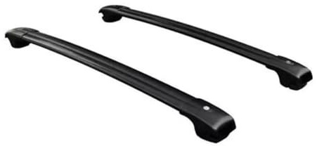 Dachgepäckträger Für Hyundai Für Santa Fe 2024 2025 Abschließbare Dachträger-Querstangen Aluminium-Querstangen Dachträger(Schwarz)