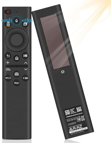 Telecommande de Remplacement pour Samsung, BN59-01385A Telecommande vocale de Remplacement Solaire, Rechargeable par USB-C Télécommande vocale pour Samsung 2019-2024 Neo QLED 4K HD Smart TV
