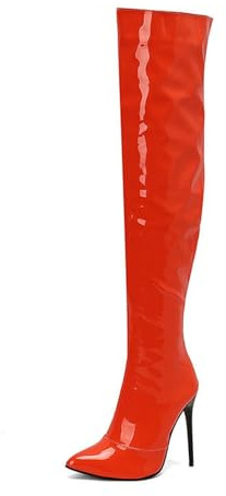 MODSGUE Stivali da donna per carnevale con plateau gothic Thigh High Boots sexy in pelle con tacco alto stivali con tacco alto