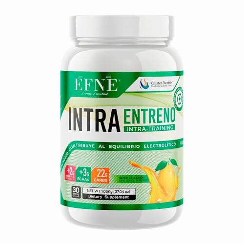 EFNE Intra Entreno Premium 1,05kg Sabor Lima-Limón | Cluster Dextrin + BCAA + Citrulina + Electrolitos | Bebida Intra Workout para Energía Sostenida, Hidratación y Recuperación Muscular | Sin Cafeína