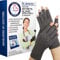 Doctor Developed Arthritis Gloves & Compression Gloves With Handbook - Compression Gloves for Men Women - Gloves for Arthritis, Pain Relief, Rheumatoid (Grey - S)