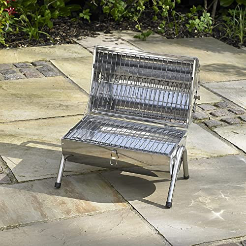 garden mile Varios Hierro Fundido/Metal Acero Inoxidable Grande Interior/Exterior Cocina Jardín Camping Barbacoa hoyo de Fuego. Portátil Carrito, Protector, Eléctrico Parrilla de Barbacoa