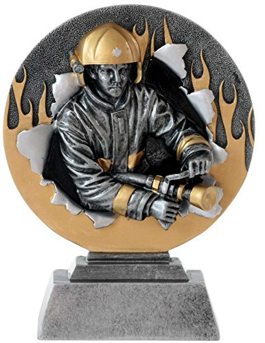 pokalspezialist Pokal Trophäe Feuerwehr Resign PVC 20 cm hoch mit Gravur