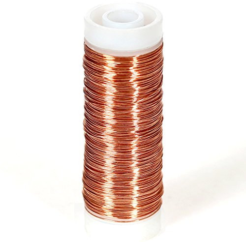 Bütic Draht - Bindedraht - Wickeldraht - Basteldraht 0,50mm Ø - 50m, Farbe:Kupfer