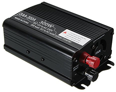 TuToy Solar Stromwandler 300W Peak 12V Dc Bis 220V Ac Modifizierter Sinus Wandler - Schwarz