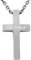 Hanessa Personalisierte Kette mit Gravur Edelstahl 49 cm mit Anhänger Kreuz in silber - Personalisierte Halskette für Männer und Frauen - Personalisierter Schmuck Damen Herren