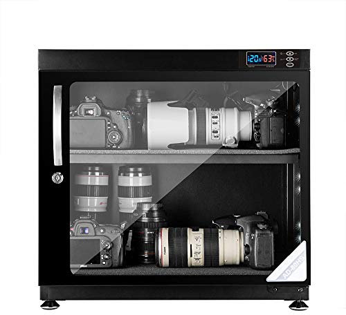 Spolehli Dry Cabinet Camera Digital Control Dehumidifier 80L Electronic Dry Box with LED Lights Noiseless & Energy Saving for Camera Lens & Electronic Equipment Storage