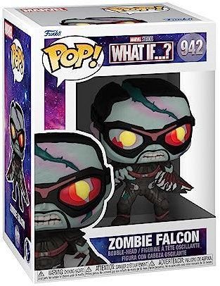 Funko Pop! Marvel - What If - Zombie Falcon - Marvel What If- Figurine en Vinyle à Collectionner - Idée de Cadeau - Produits Officiels - Jouets pour Les Enfants et Adultes - TV Fans