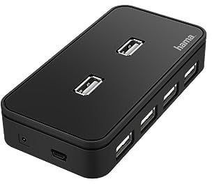 USB-Hub, 7 Ports, USB 2.0, 480 Mbit/s, inkl. Kabel und Netzteil