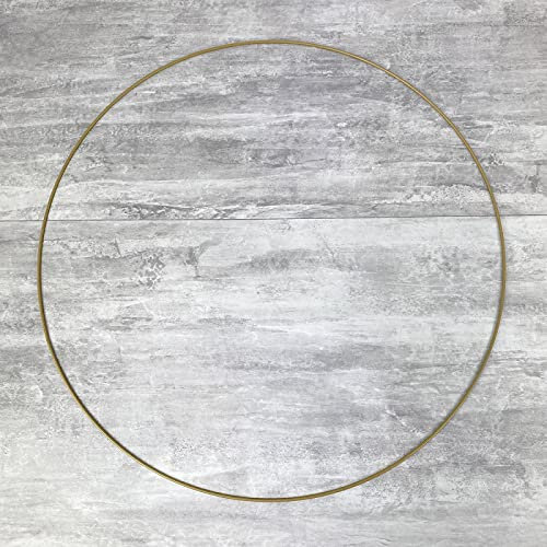 Lealoo Grand Cercle métallique doré Ancien, diam. 60 cm pour Abat-Jour, Anneau epoxy Or Attrape rêves