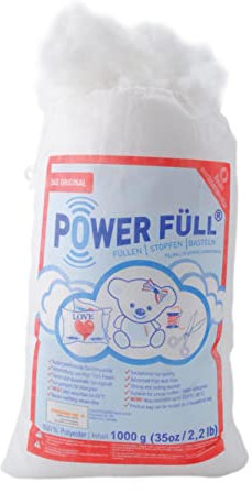 POWER FÜLL Füllwatte 5kg - 5 x 1kg Ökotex antiallergisch waschbar 95°C hochflauschig Kissenfüllung Bastelwatte Füllmaterial Stopfmaterial (5000g, 5000.00)
