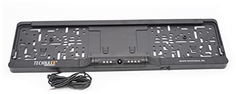 Sistema de cámara de Marcha atrás inalámbrica Technaxx en Soporte de matrícula con LED IR para visión Nocturna TX-170