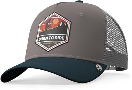 The Indian Face Unisex Born to Ride Baseball Kappe, Gris, One Size
