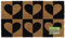 JVL Eco-Friendly Latex Backed Coir Door Mat, Heart to Heart, Natural