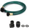 FUNJEE Tuyau d'arrosage étanche pour jardinier : tuyaux d'eau en PVC de 1,27 cm avec raccords GHT – 1,2 m sans torsion et flexible pour arrosage extérieur