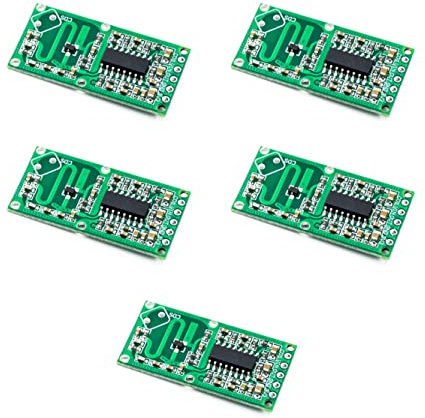 JZK 5 uds Módulo Interruptor Sensor microondas RCWL-0516 Radar, Placa detectora de inducción de Movimiento, módulo de inducción Corporal para detectar Objetos en Movimiento