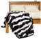 GC GAVENO CAVAILIA Animal Print Blanket, Faux Fur Bed Throw, Warm & Cozy Zebra Print Throws Double Bedspread Thick Warm Blanket For Sofa, Chair, Living Room, Mono, 150x200 Cm