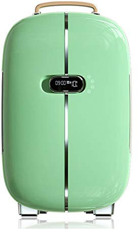 HMTE Mini Beauty Fridge & Organizer- Professional Skincare Fridge Skin Care Tools For Makeup Storage Giift for Womens,13L,White (Green)