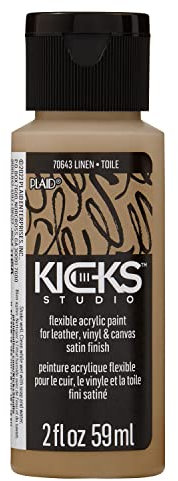 Kicks Studio, Linen Peinture acrylique pour cuir 60 ml personnalisé pour baskets et autres surfaces de loisirs créatifs, 70643 Art_and_Craft_Supply