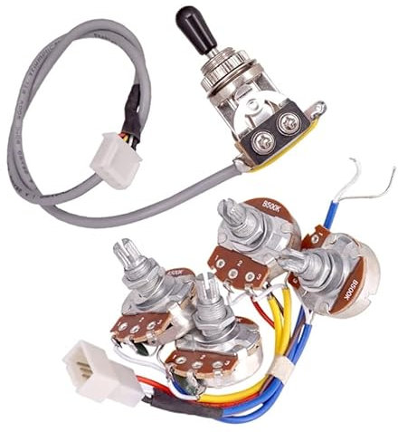 Werkzeugzubehör LP E -Gitarren -Pickups -Kabelbaum Kabelbaum 2T2V 500K Pots 3 Way Switch for Gibson Les Paul Style Gitarre
