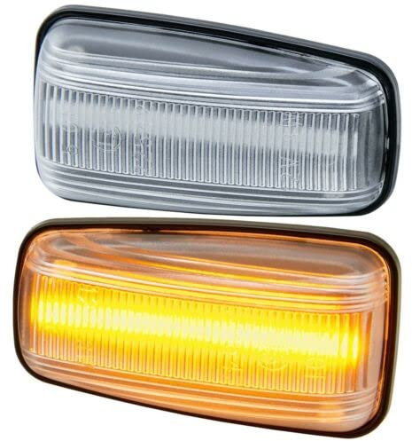 LED-Seitenblinker, geeignet für Peugeot Partner 1996-2002, Blinker, Canbus, SMD, Deckenleuchte, transparent
